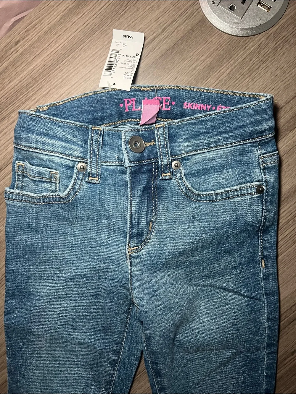NWT The Children's Place Girls Skinny Jeans Austin Wash Blue Denim Size 4